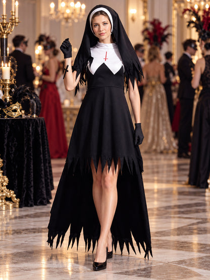 Nun Costume with Black Veil lifestyle view