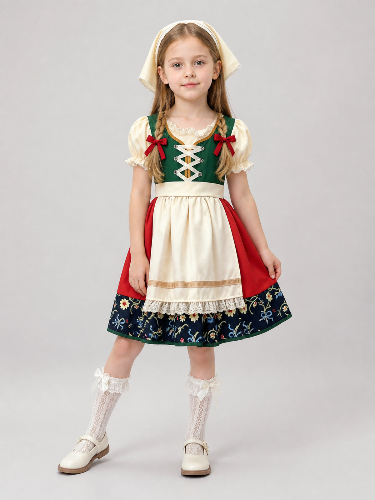 Bavarian-Style Carnival Dirndl Dress Costume Dresses detail