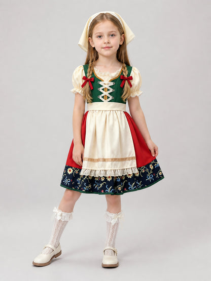 Bavarian-Style Carnival Dirndl Dress Costume Dresses detail