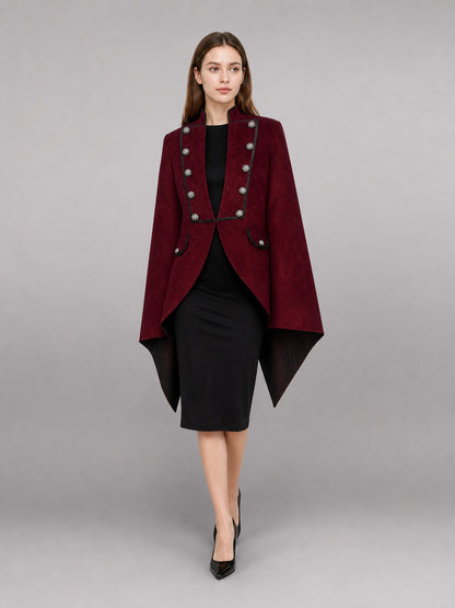Costume Tailcoat in Burgundy with Black Lapels