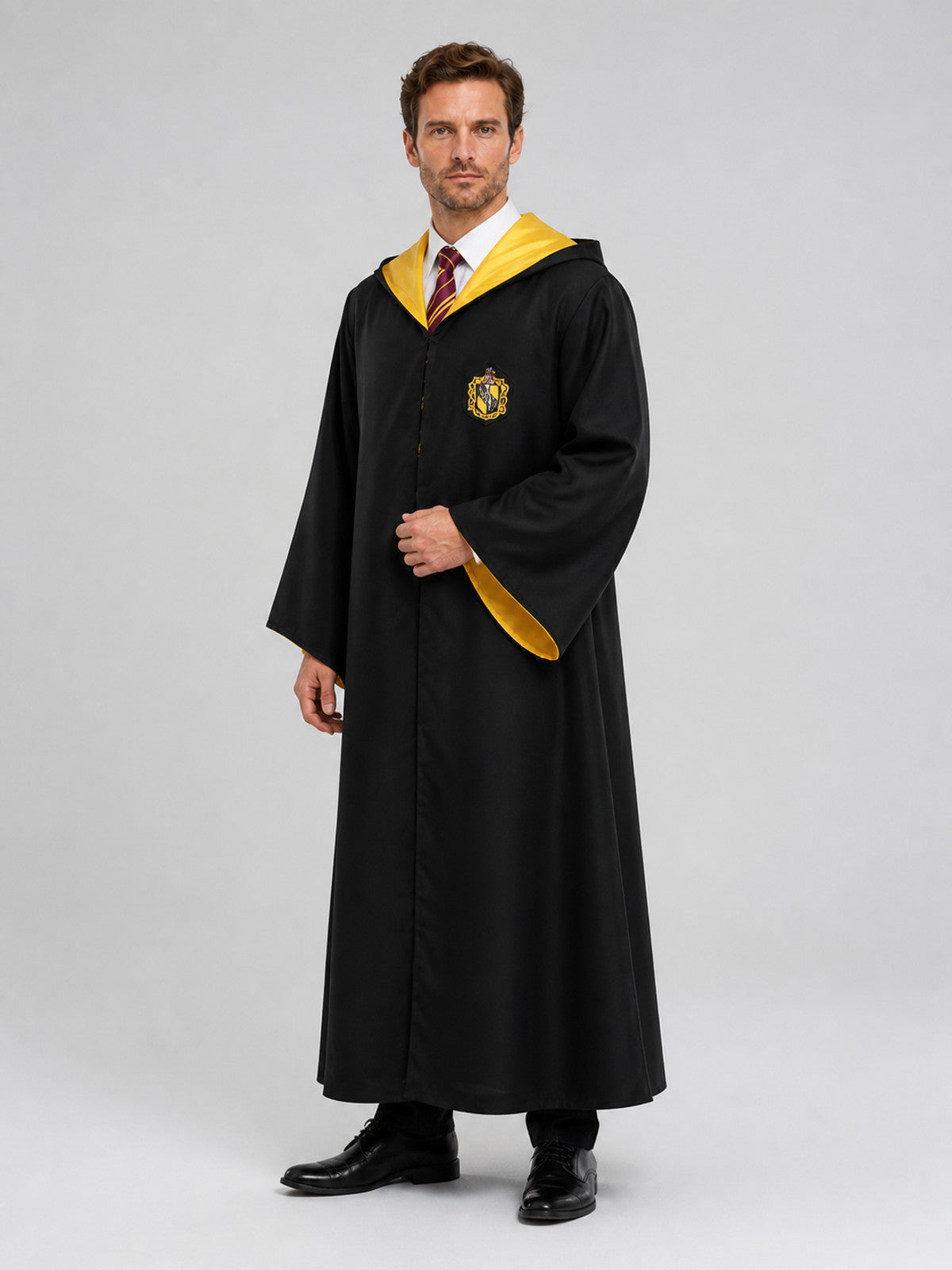 Black Gryffindor Robe with Hood for Cosplay