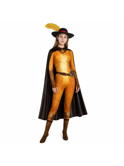 Puss in Boots Carnival Costume with Cape and Hat