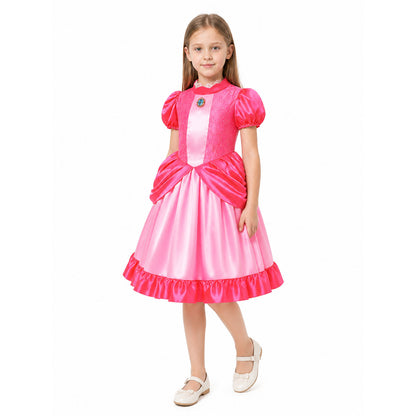 Princess Dress with a Full Skirt and Short Sleeves Costume Dresses detail