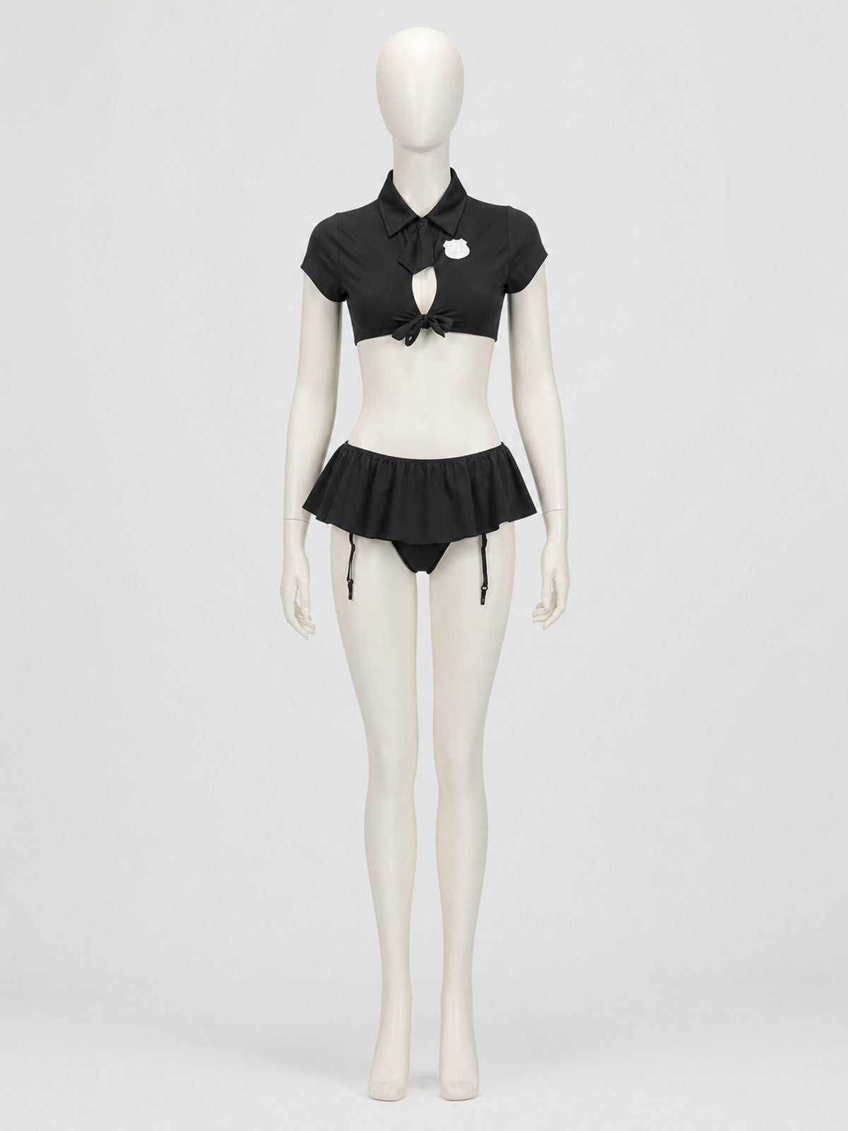 Role-Play Costume: Black Police Uniform Costumes detail
