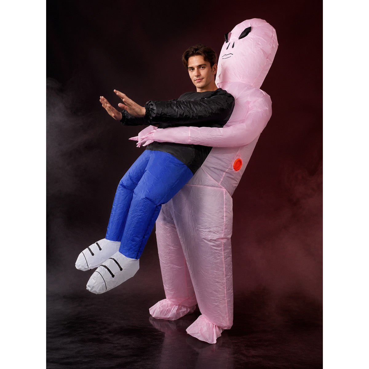 Pink Alien Hugger Inflatable Costume for Halloween Christmas Funny Performance main product view