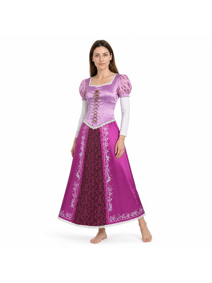 Rapunzel Dress with a Square Neckline and Puff Sleeves Costume Dresses detail