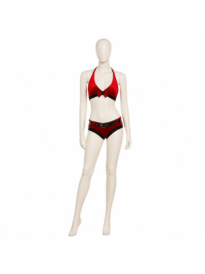 Erotic 2-Piece Red and Black Hooded Set product detail