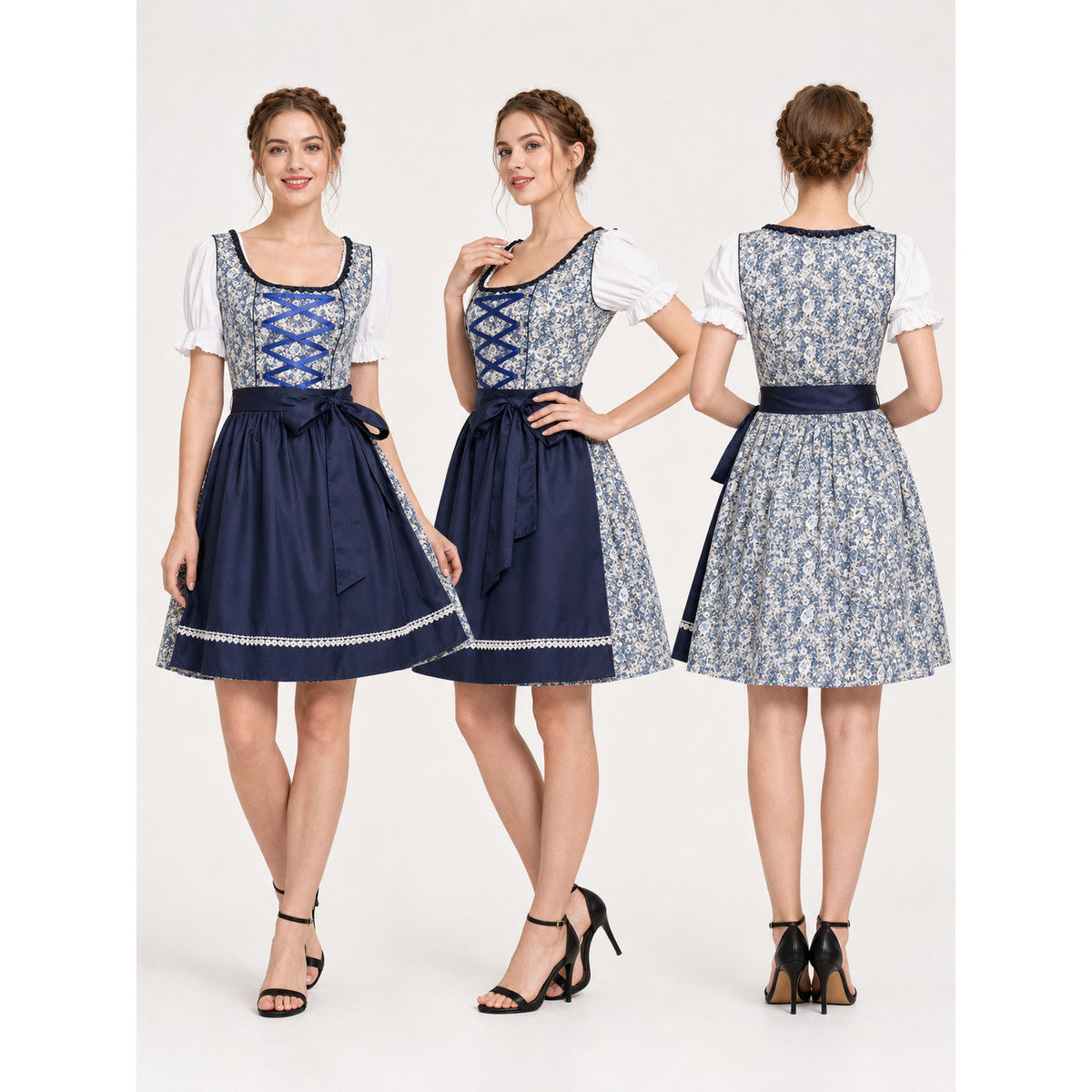 Carnival Costume Dress with Apron and Lacing lifestyle view
