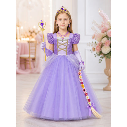 Purple Princess Carnival Costume for Halloween lifestyle view