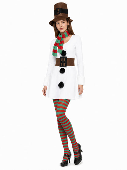 Christmas Snowman Costume with Dress and Hat