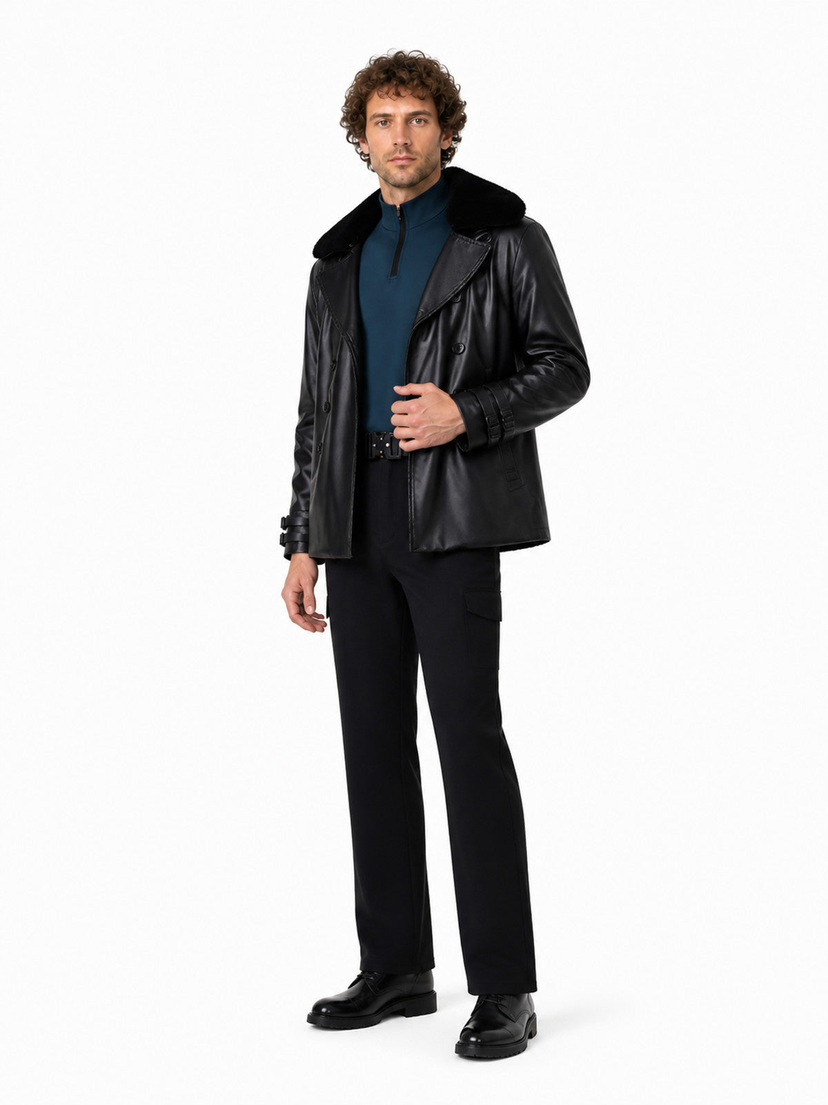Cosplay Costume with Jacket, Turtleneck, and Pants Costumes detail