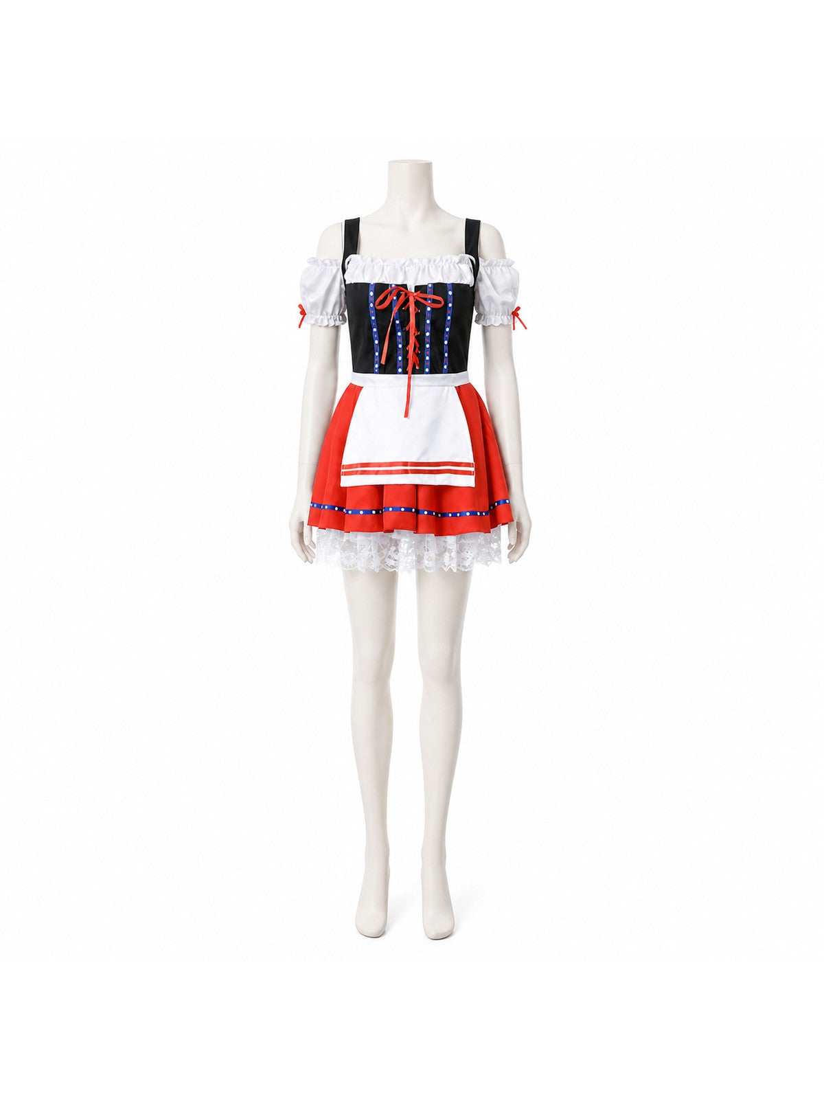 Bavarian-Style Dress with Apron Front Detail Costume Dresses detail