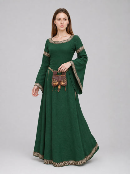 Medieval-Style Dress with Wide Sleeves