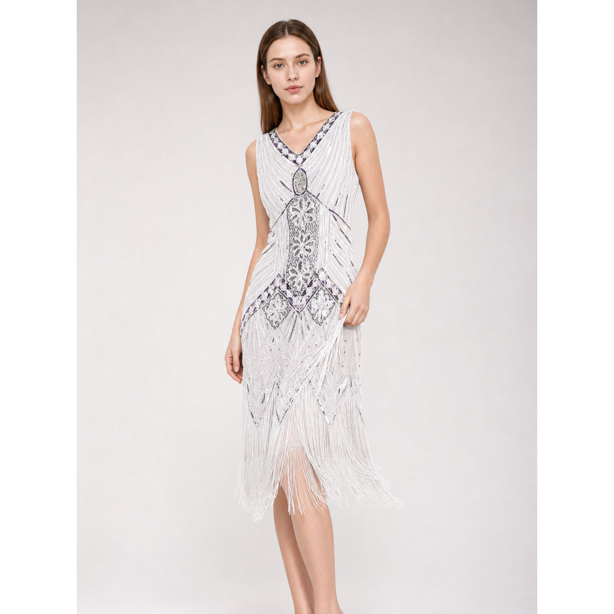 1920s-Style Sequin Fringe Dress Costume Dresses detail