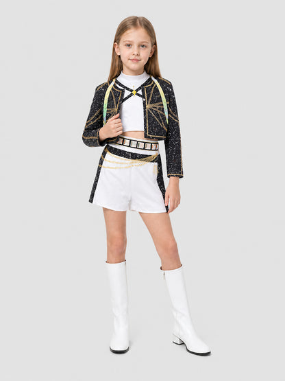 Children's Black and Gold Demon Hunters Costume