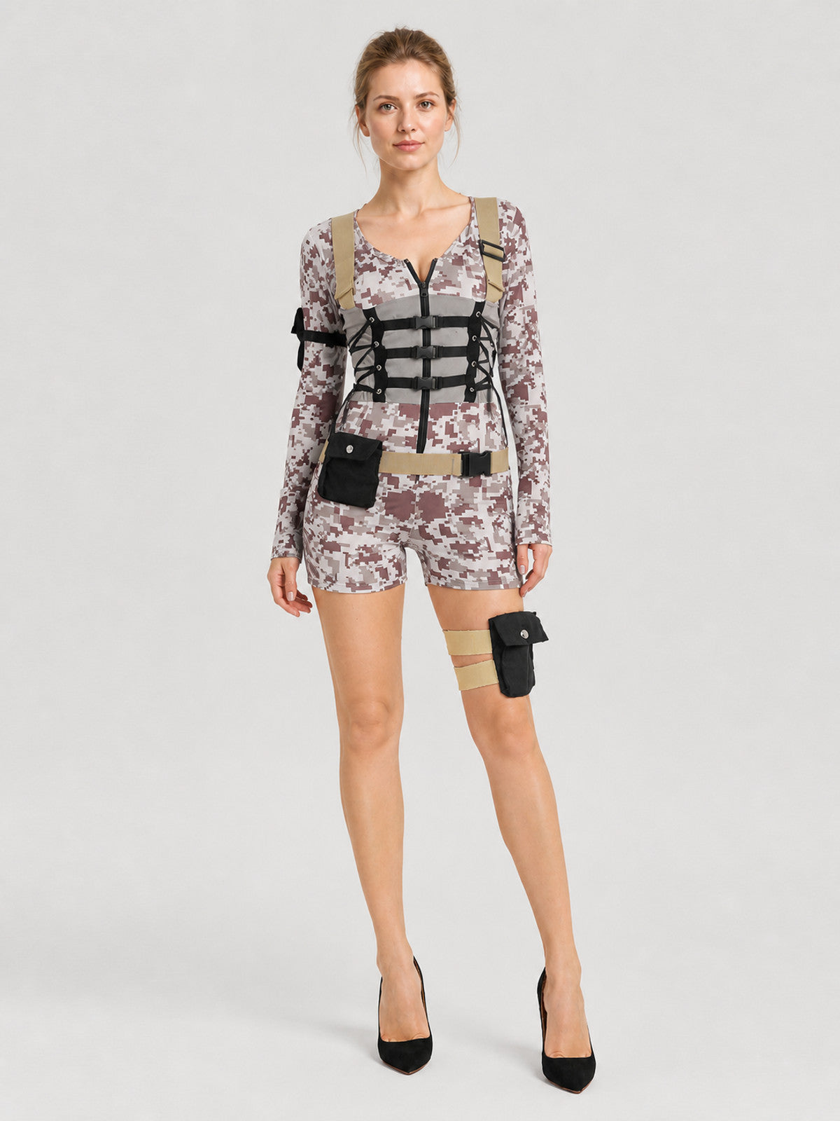 Tactical Camouflage Pilot Romper
