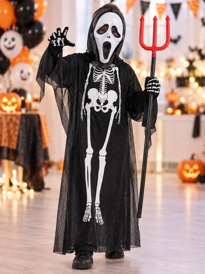 Skeleton Costume with Mask and Trident lifestyle view
