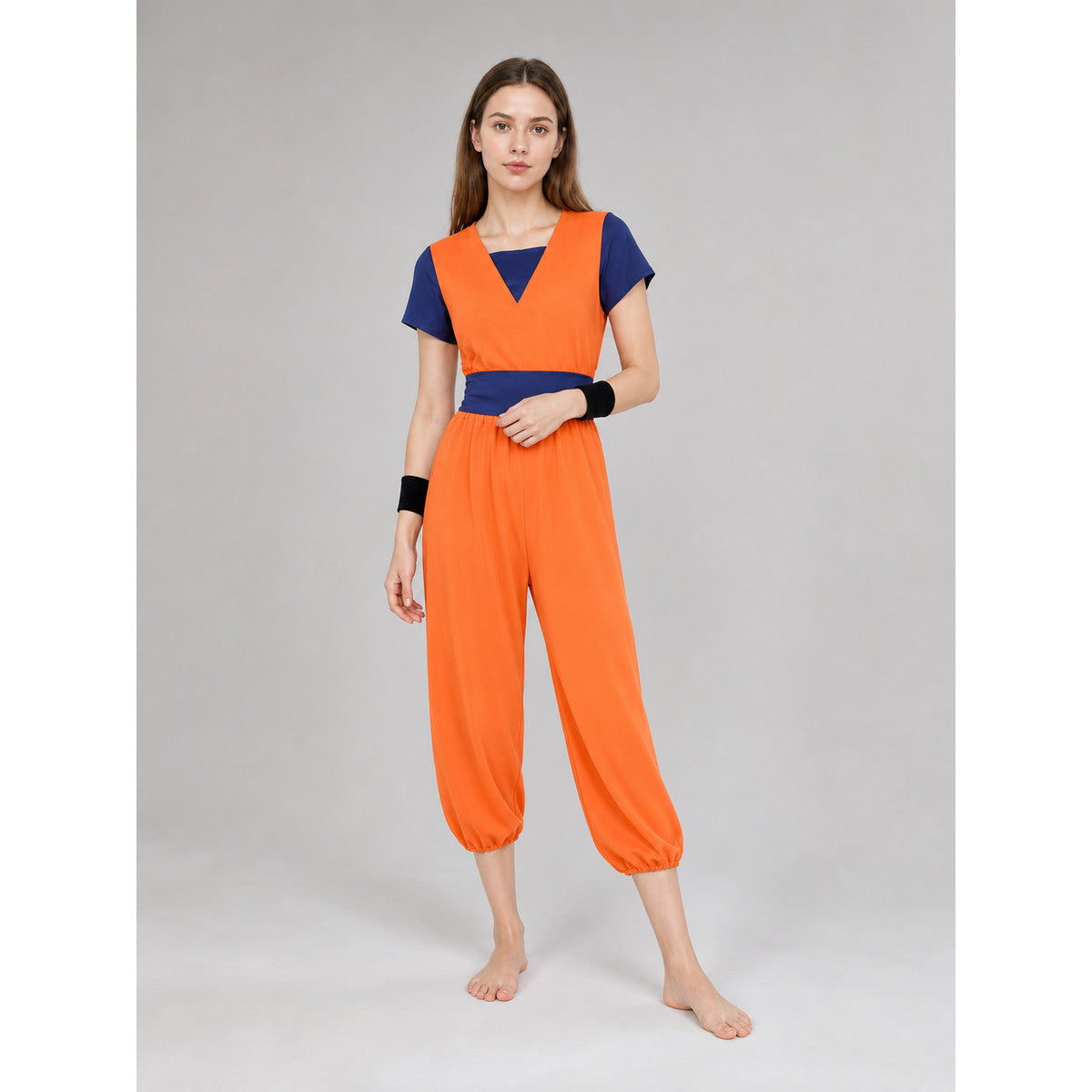 Gohan Cosplay Jumpsuit, Orange and Blue Costume