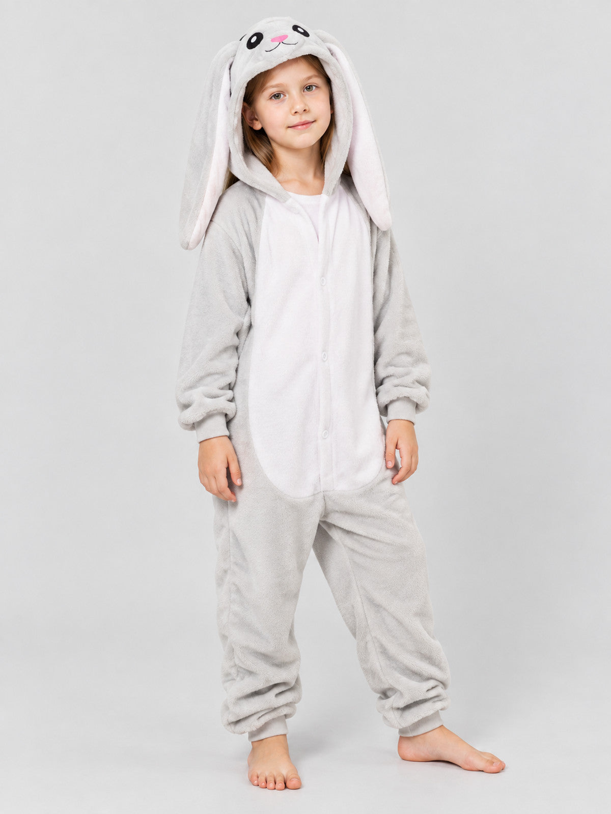 Kids' Bunny Ear Hooded Pajama Jumpsuit