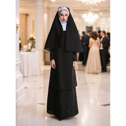 Carnival Costume for a Role-Playing Look, Black Cassock