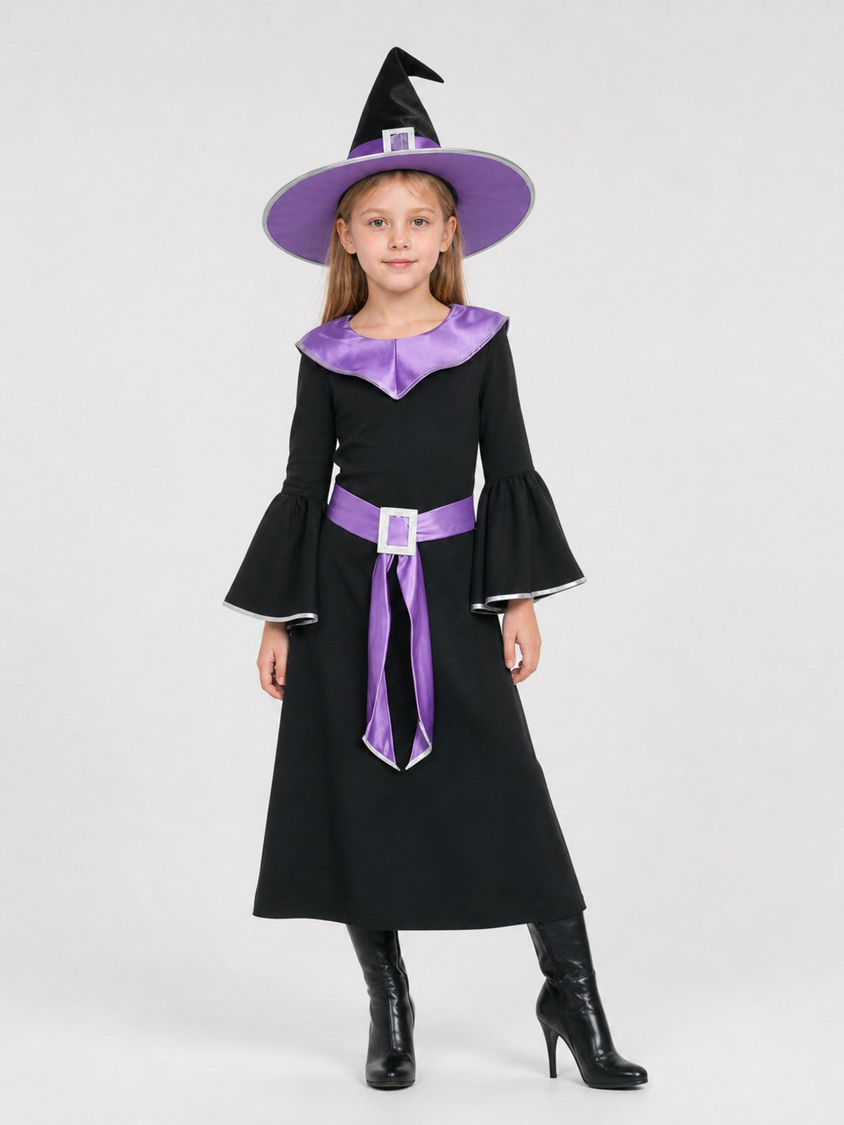 Witch Costume: Purple Dress and Hat Costume Dresses detail