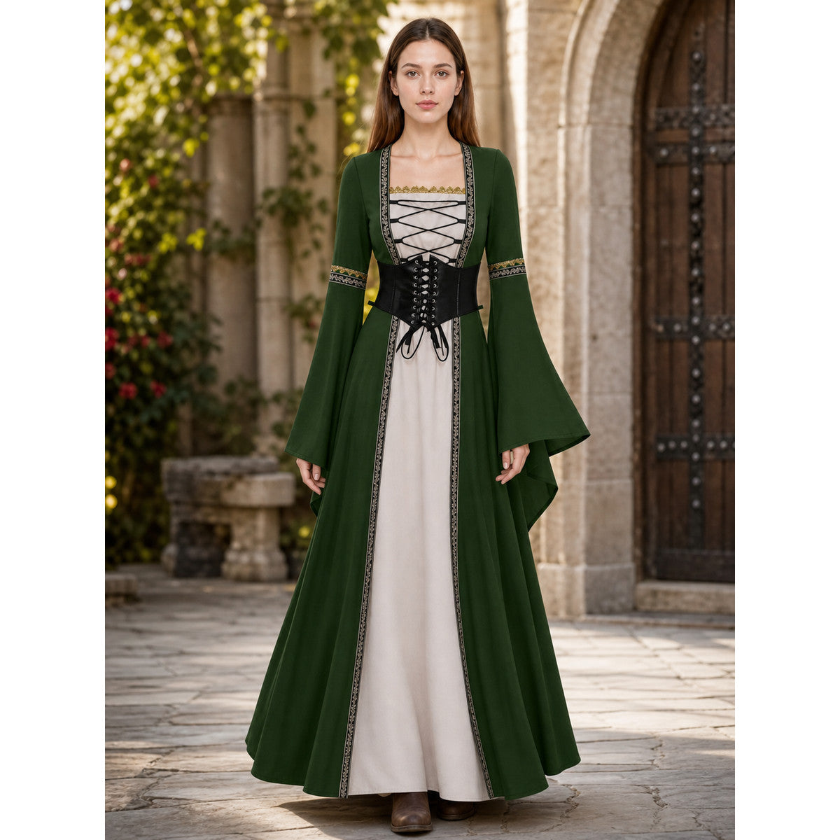 Gothic Medieval-Style Costume Dress