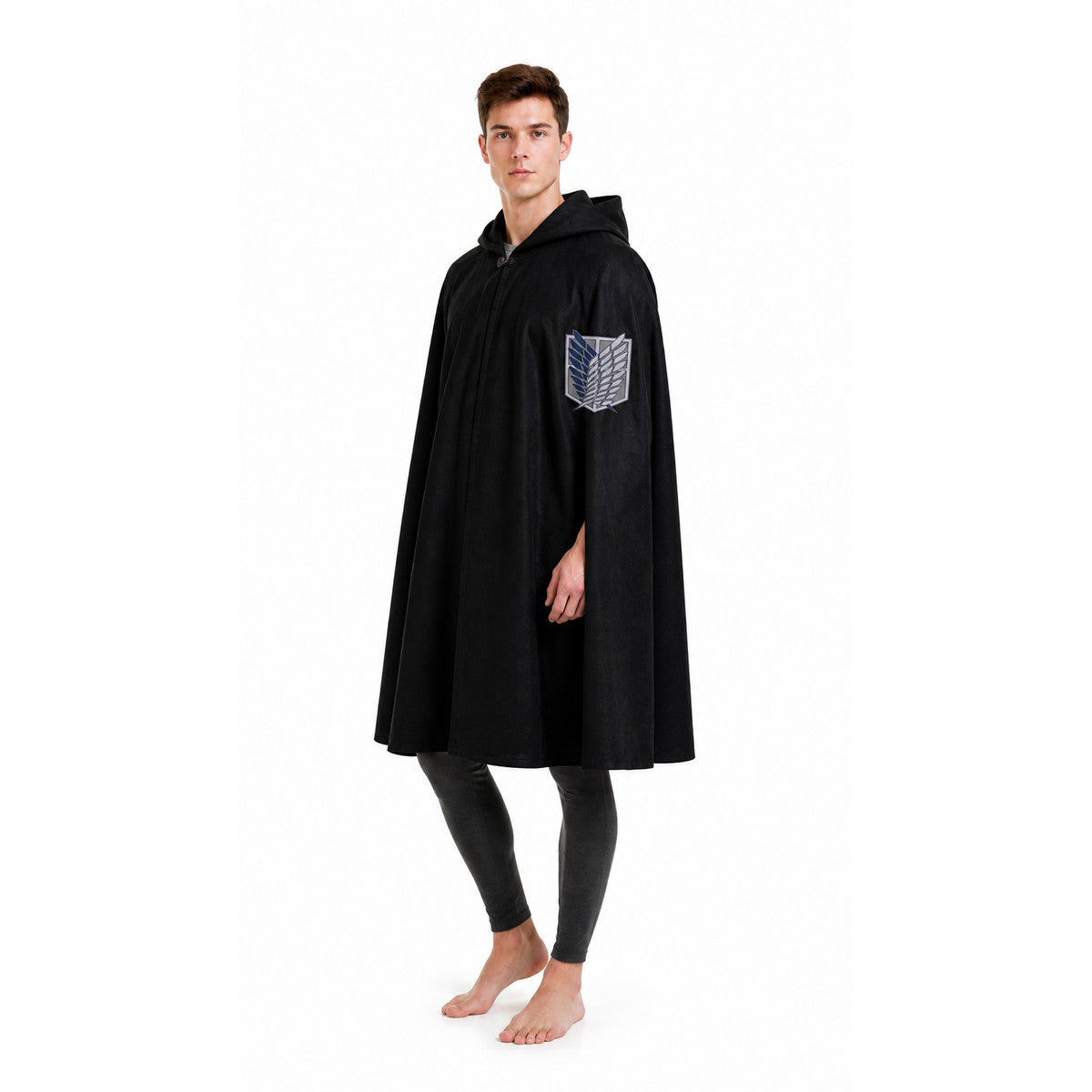Attack on Titan Cosplay Hooded Cloak with Wing Emblem Costume Capes detail