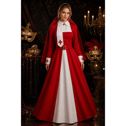 Red Nun Costume Dress for Masquerade Party lifestyle