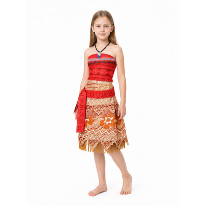 Moana Costume with Fringe Skirt and Necklace Costumes detail