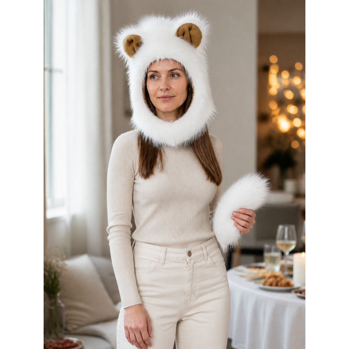 Halloween Lion Costume Headpiece with Ears lifestyle view
