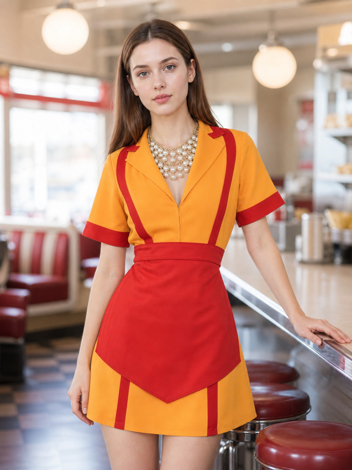 Retro-Style Cosplay Costume with Accessories