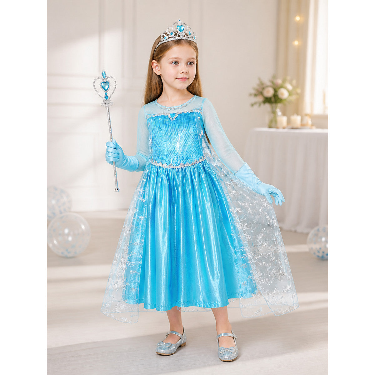 Snow Queen Carnival Costume for Halloween and Cosplay lifestyle view