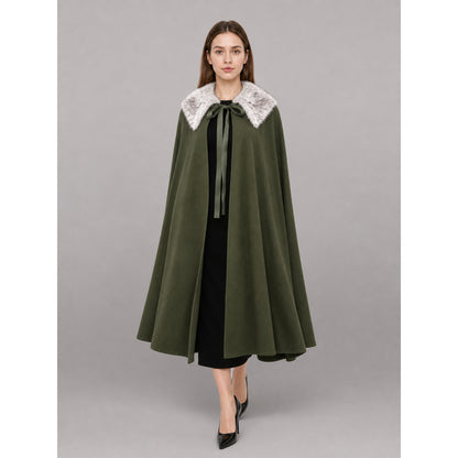 Dark Green Hooded Carnival Cloak lifestyle