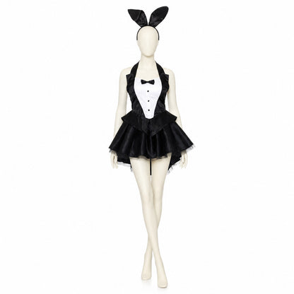 Black-and-White Rabbit Costume with a Full Skirt