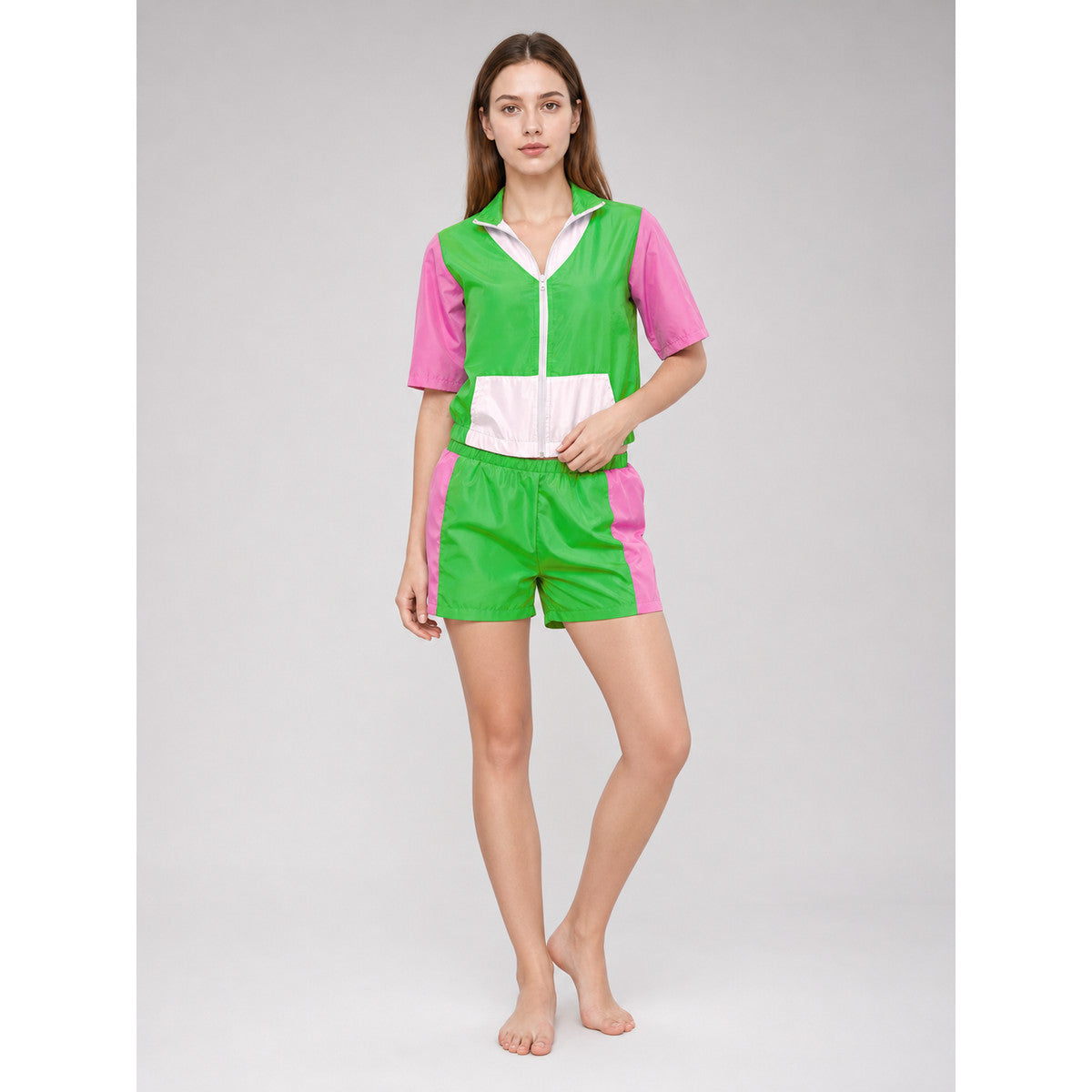 Sports Set: Zip-Up Jacket and Shorts