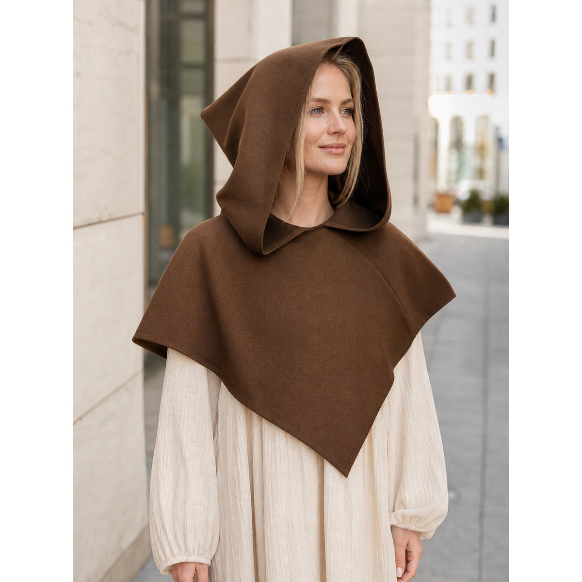 Brown Hooded Costume Cloak lifestyle