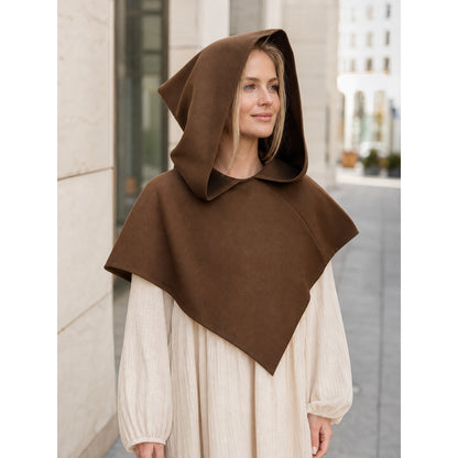 Brown Hooded Costume Cloak lifestyle