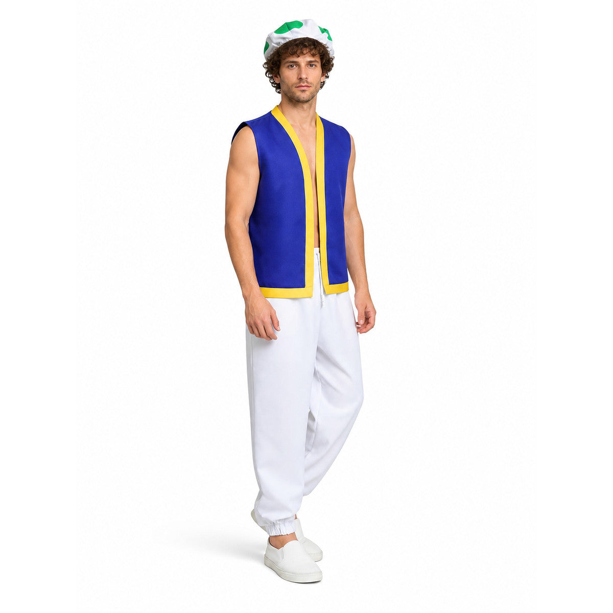 Super Mario Costume with Hat, 3-Piece Costume Headwear detail
