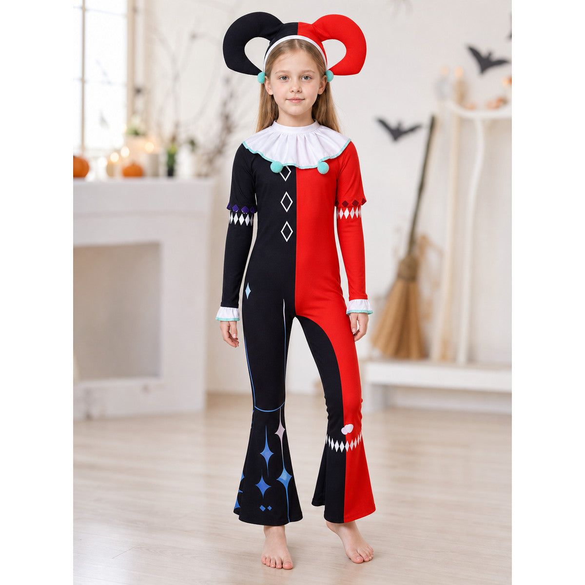 Stage Clown Costume for Halloween and Cosplay lifestyle view