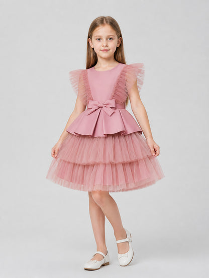 Princess Dress for Girls, Full Tulle Skirt and Bow Costume Dresses detail