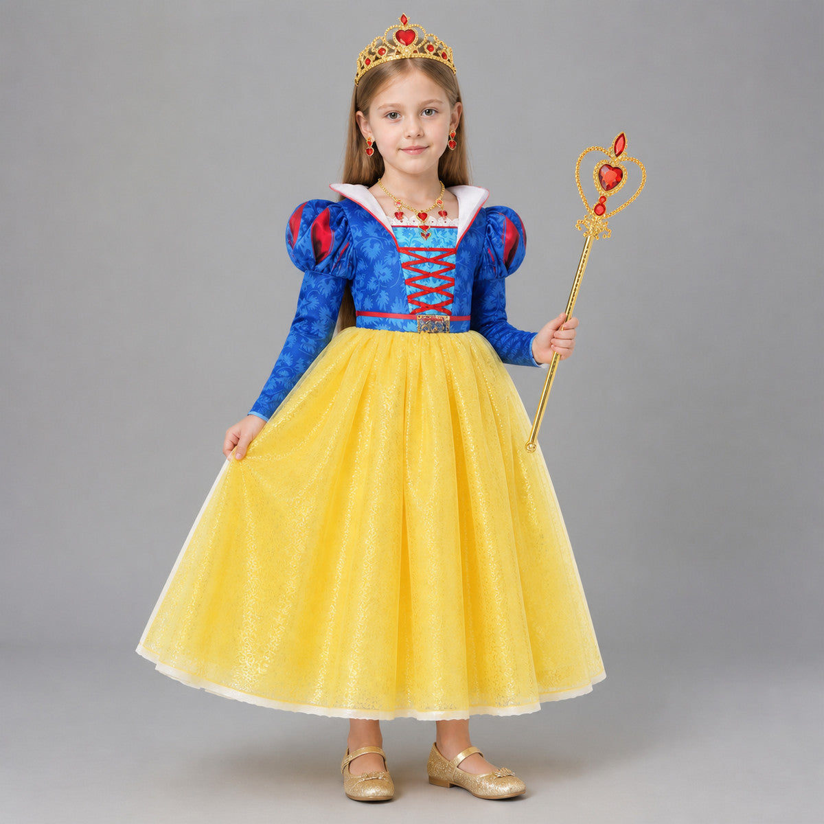 Children's costume with a crown and full skirt Costume Headwear detail