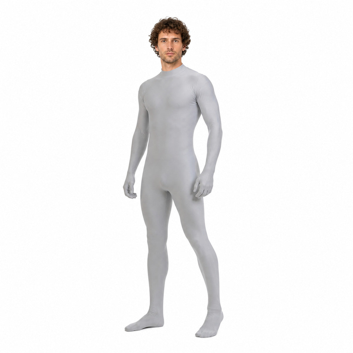 Light Gray High-Neck Dance Jumpsuit product detail