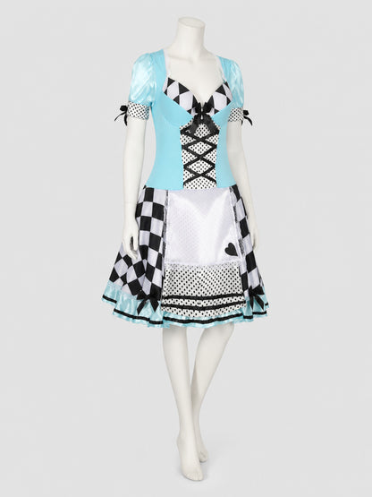 Alice Halloween Dress with Apron and Bows