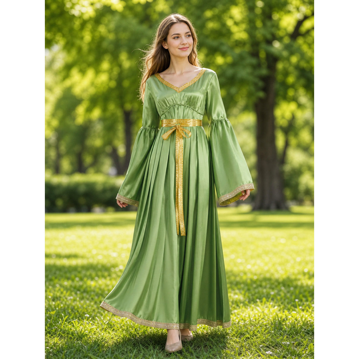 Princess Leia Costume: Green Cosplay Dress lifestyle