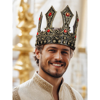 Carnival Crown with Red Rhinestones for Cosplay lifestyle