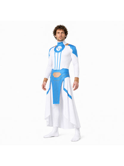 Invincible Cosplay Costume, Blue, White, and Gold