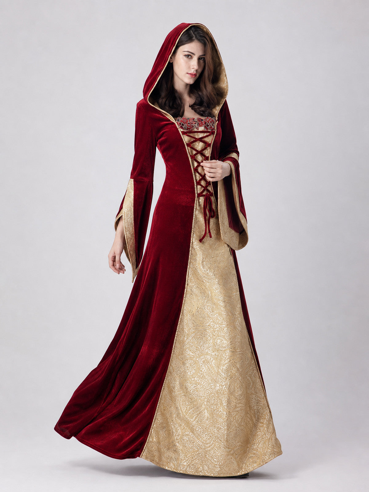 Halloween dress designed in the style of a European medieval costume, suitable Costume Dresses detail