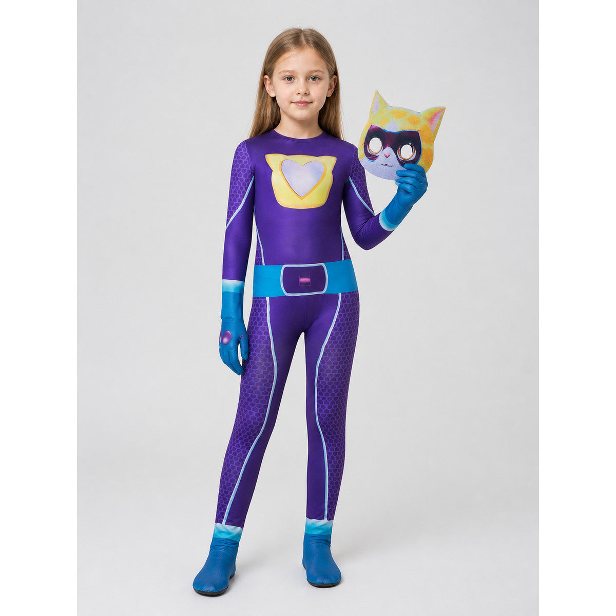 SuperKitties Cat Superhero Carnival Costume Jumpsuit Costumes detail