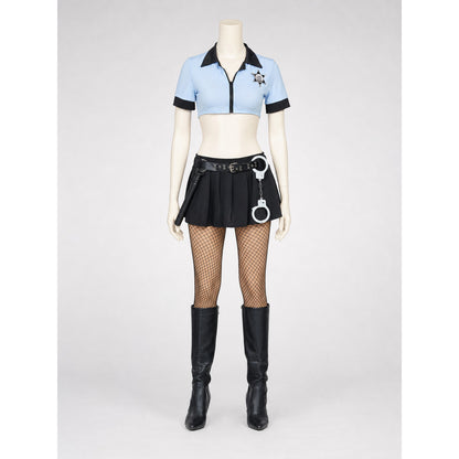 Police Costume with Skirt and Short Top