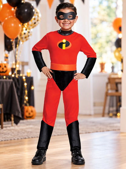 Kids' Superhero Carnival Costume Red with Mask